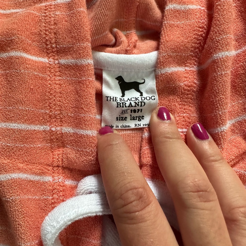 Women’s Striped Hoodie - Orange by the Black Dog - Picture 3 of 4